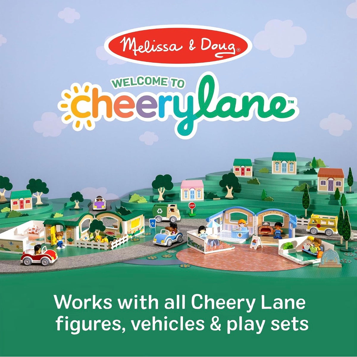 Melissa & Doug Cheery Lane Modular Play House Wooden Playset