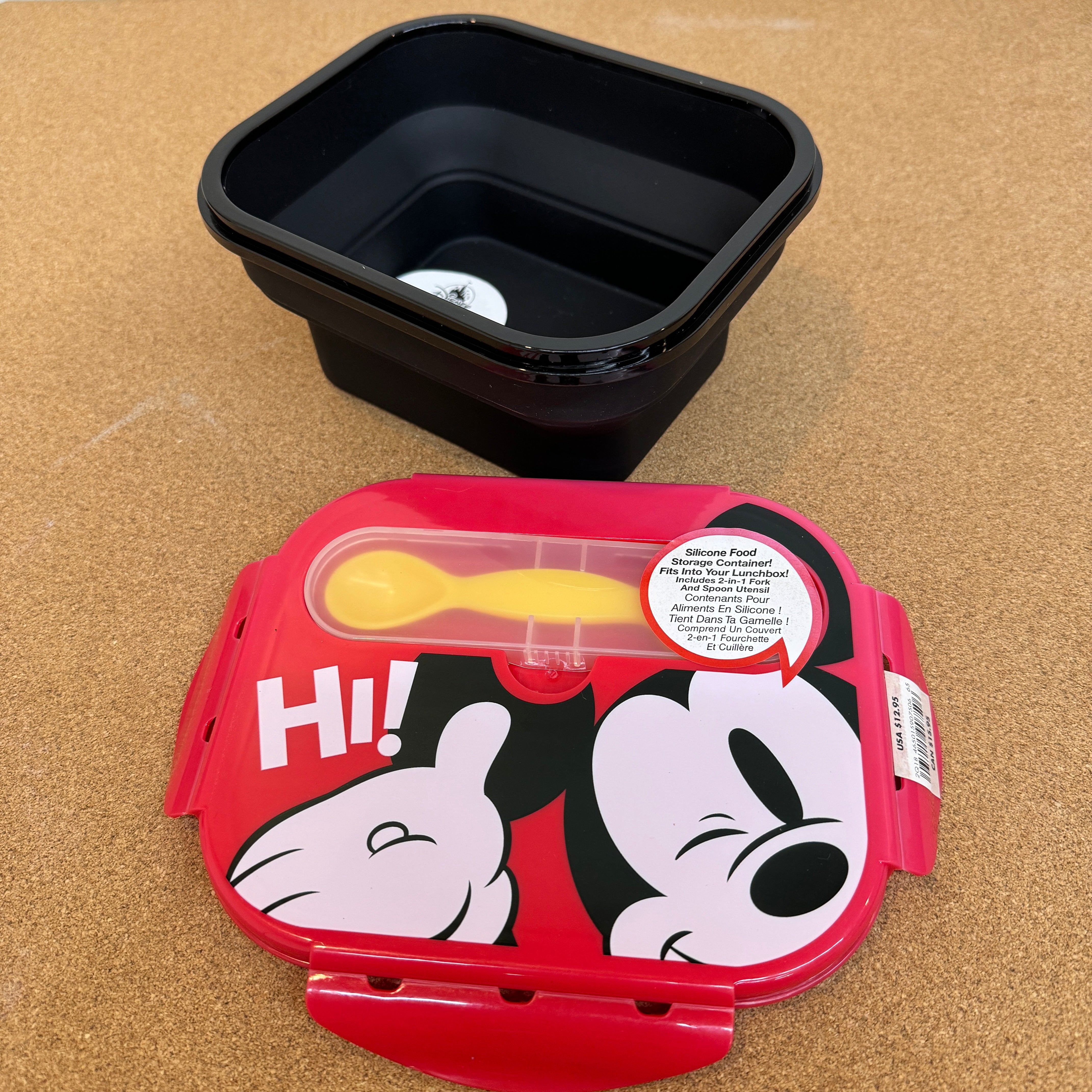 Mickey Mouse Food Storage with Spork