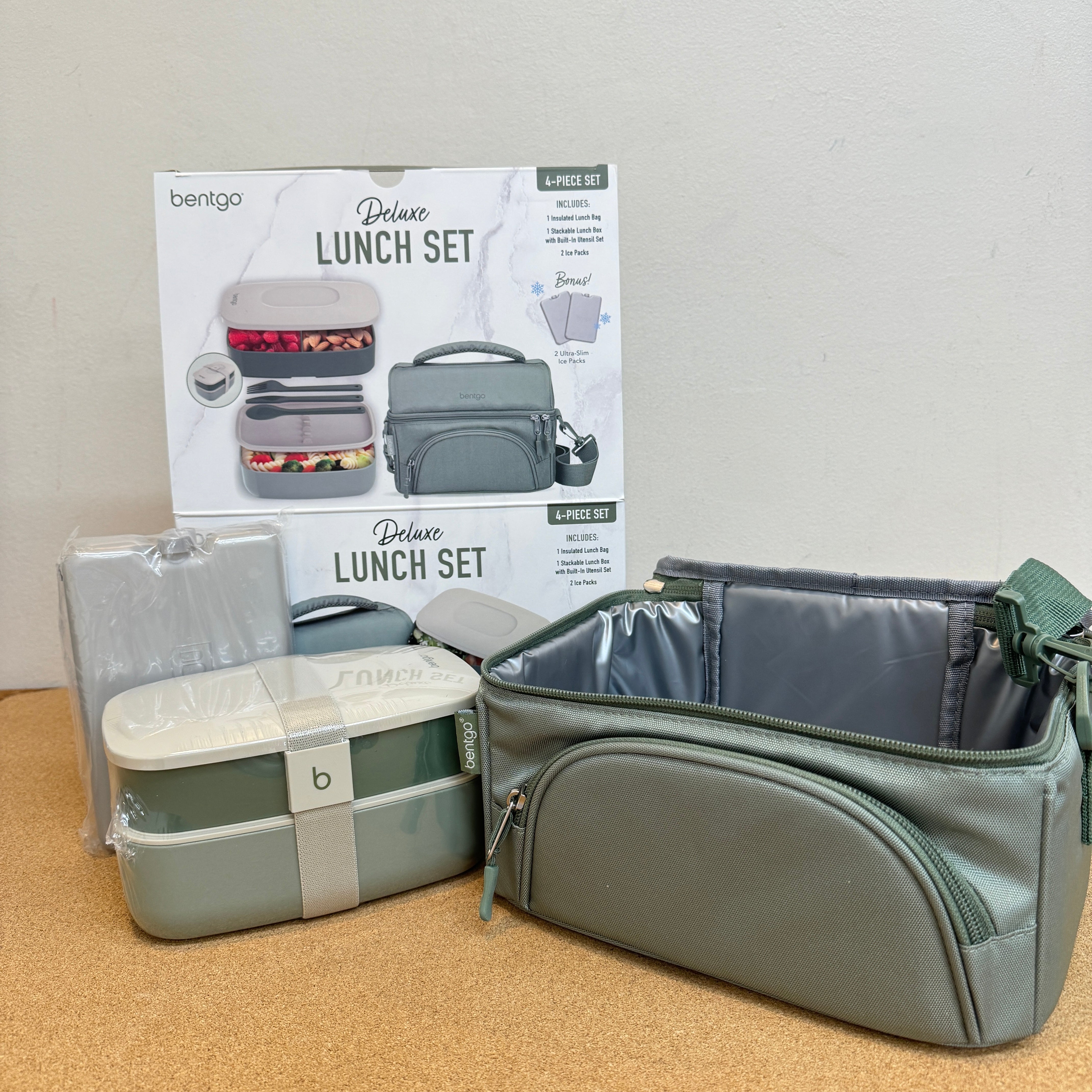 Bentgo Deluxe Insulated Lunch Set - Khaki Green