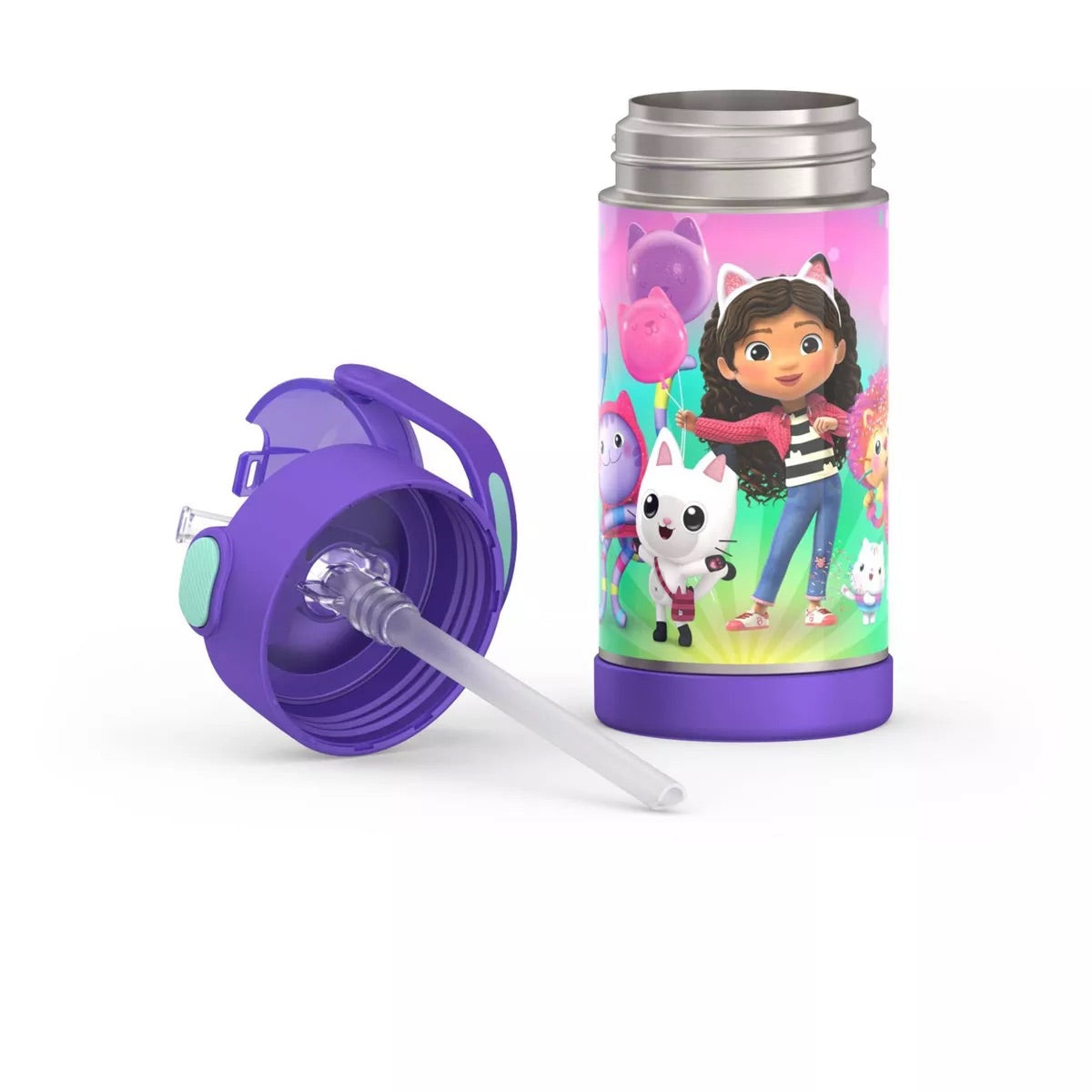 Thermos Kids Funtainer 12oz Water Bottle - Gabby’s Dollhouse