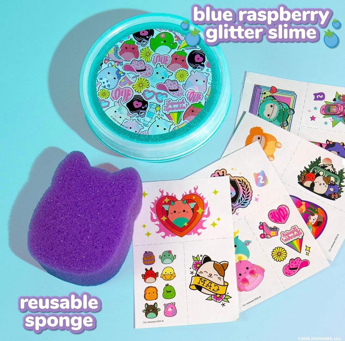 Slimygloop Tattoozee Squishmallows Tattoo Transfer Slime Kit