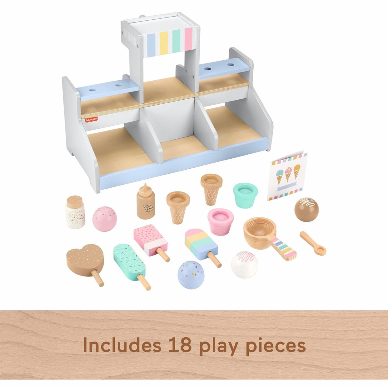 Fisher Price Wooden Ice Cream Shop Playset