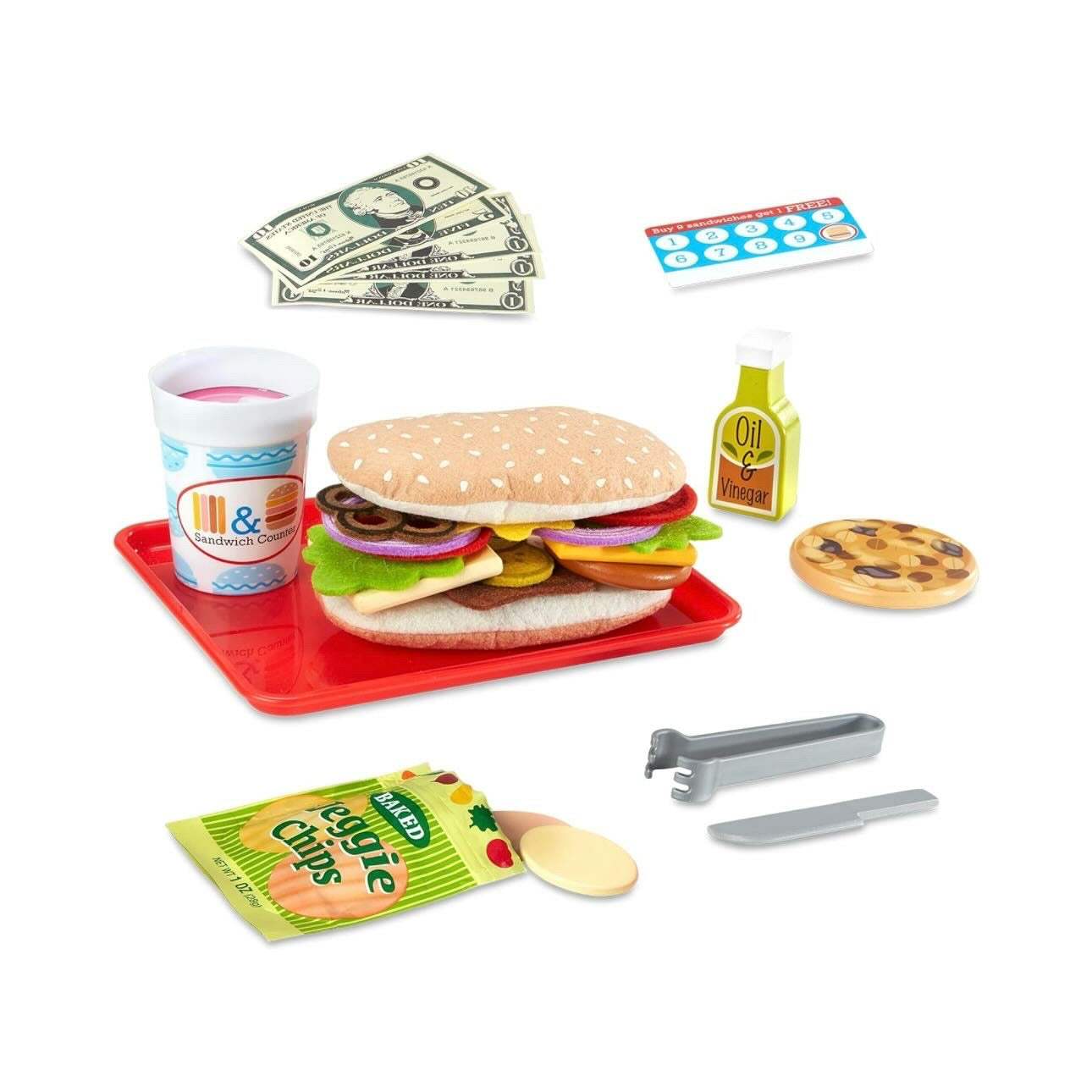 Melissa & Dough Wooden Slice & Stack Sandwich Counter