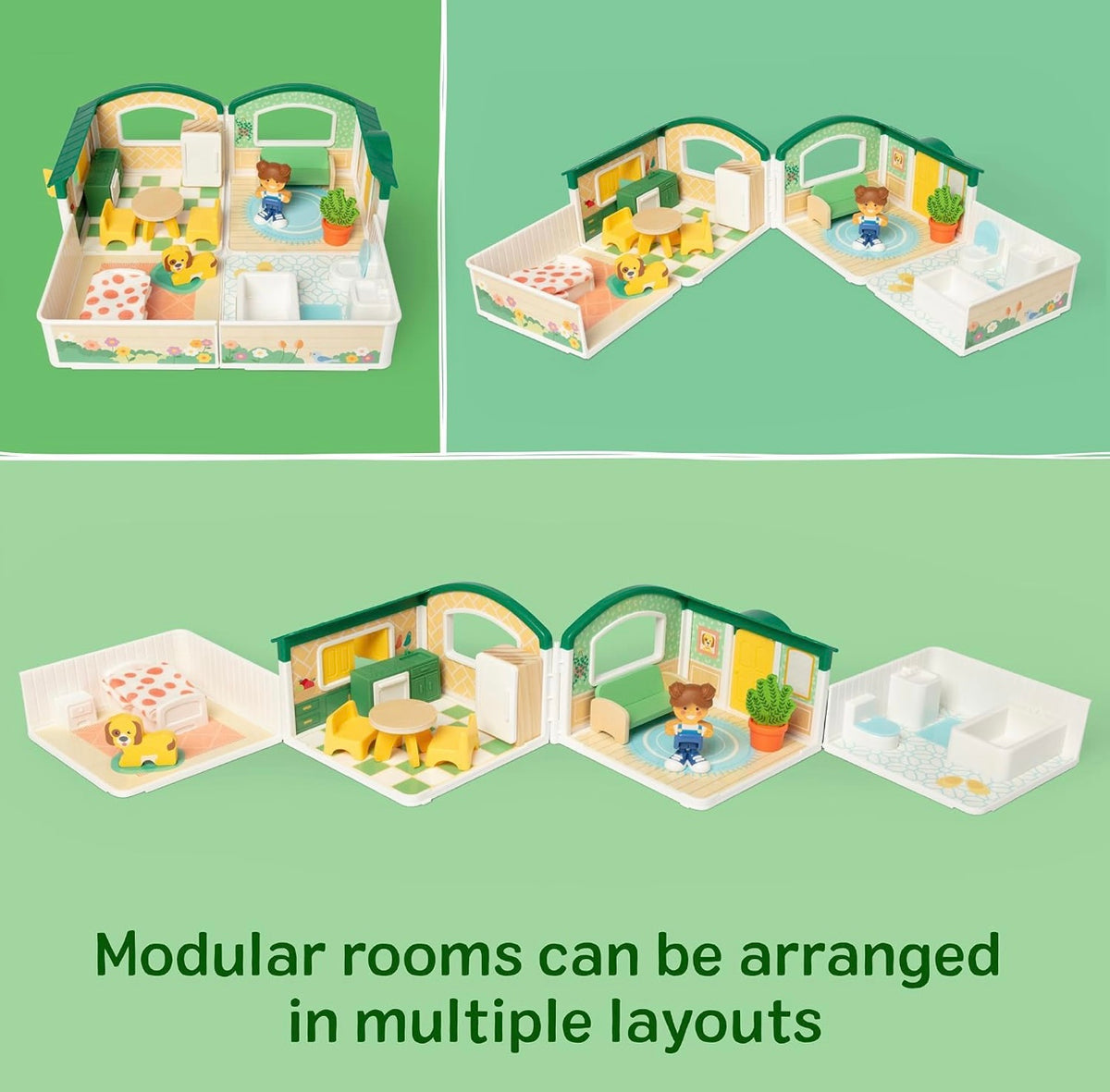 Melissa & Doug Cheery Lane Modular Play House Wooden Playset