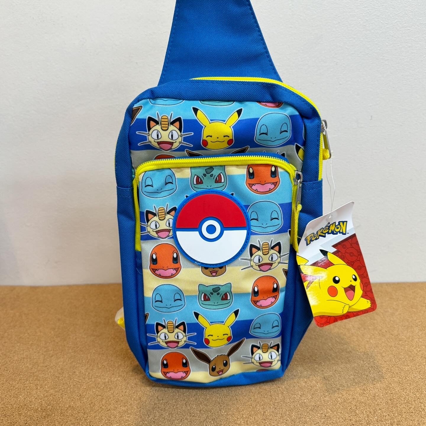 Pokemon Kids Crossbody Bag Sling Pack Pokeball - Blue