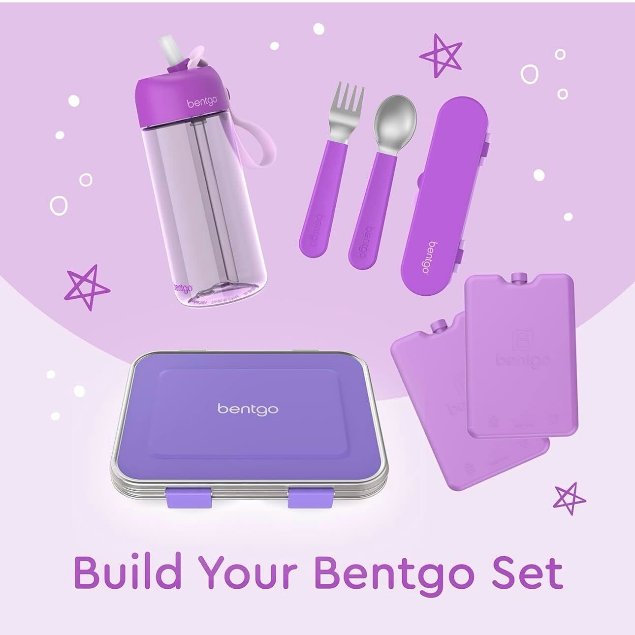 Bentgo Kids Stainless Steel Utensil Set- Purple