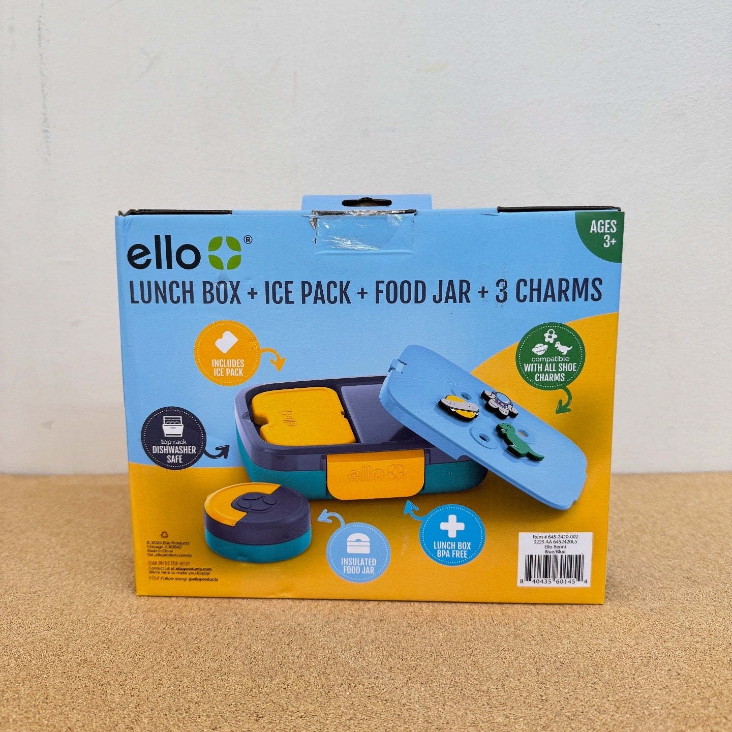 Ello Benni Kids Polypropylene Food Storage Container - Blue