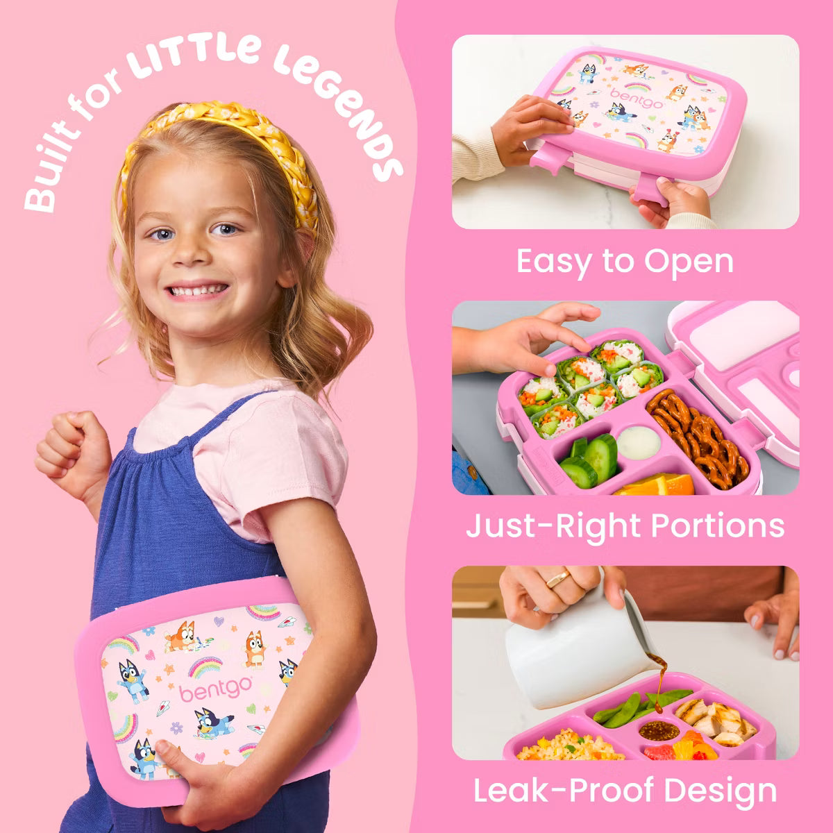 Bentgo Bluey Durable & Leak-Proof Lunchbox - Heart & Crafts
