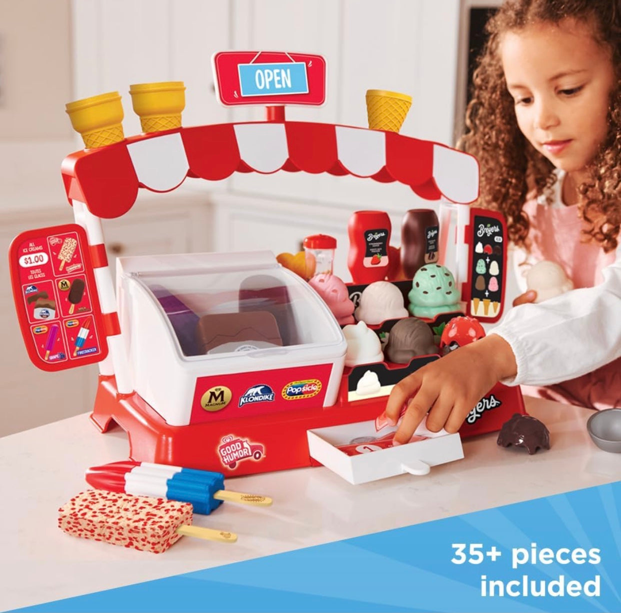 Casdon Pretend Ice Cream Parlor Toddler￼ Playset
