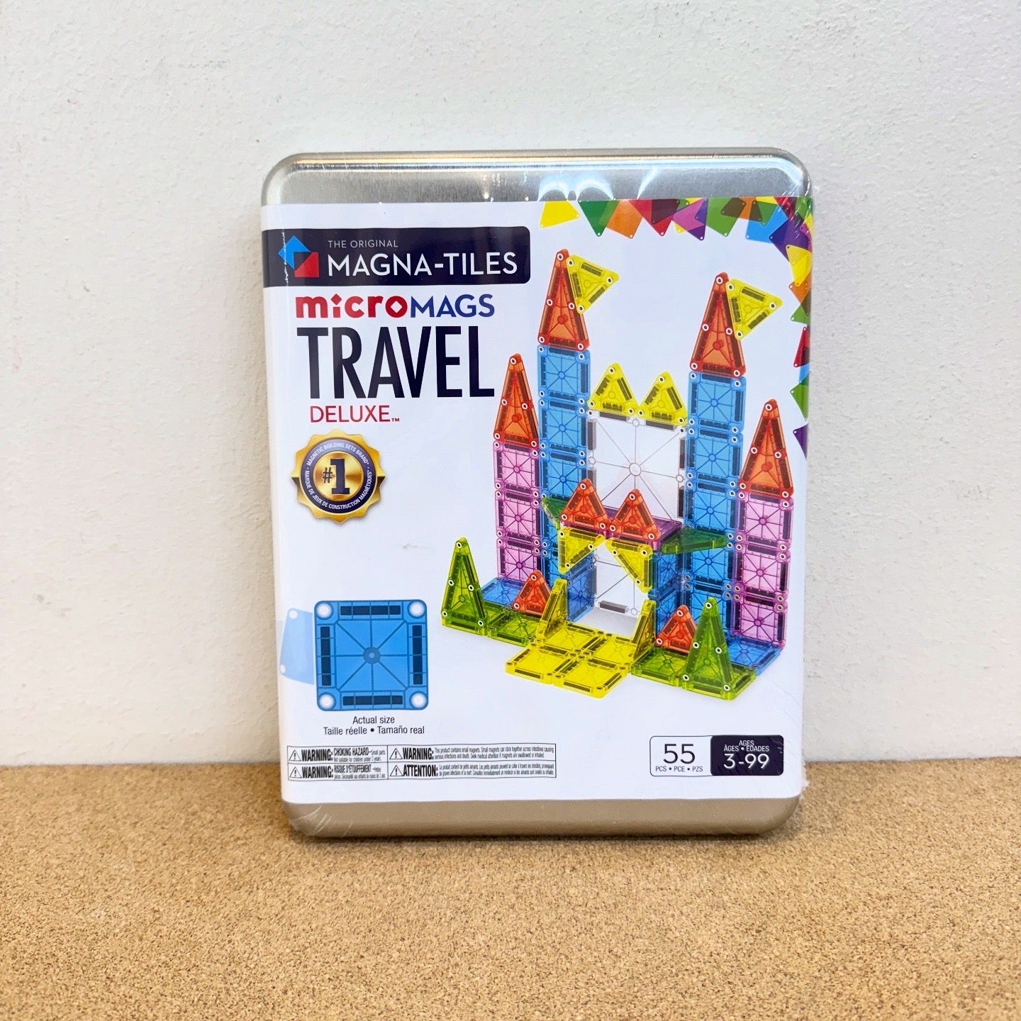 Magna-Tiles MicroMags Travel Deluxe 55Pieces Magnetic Construction Set