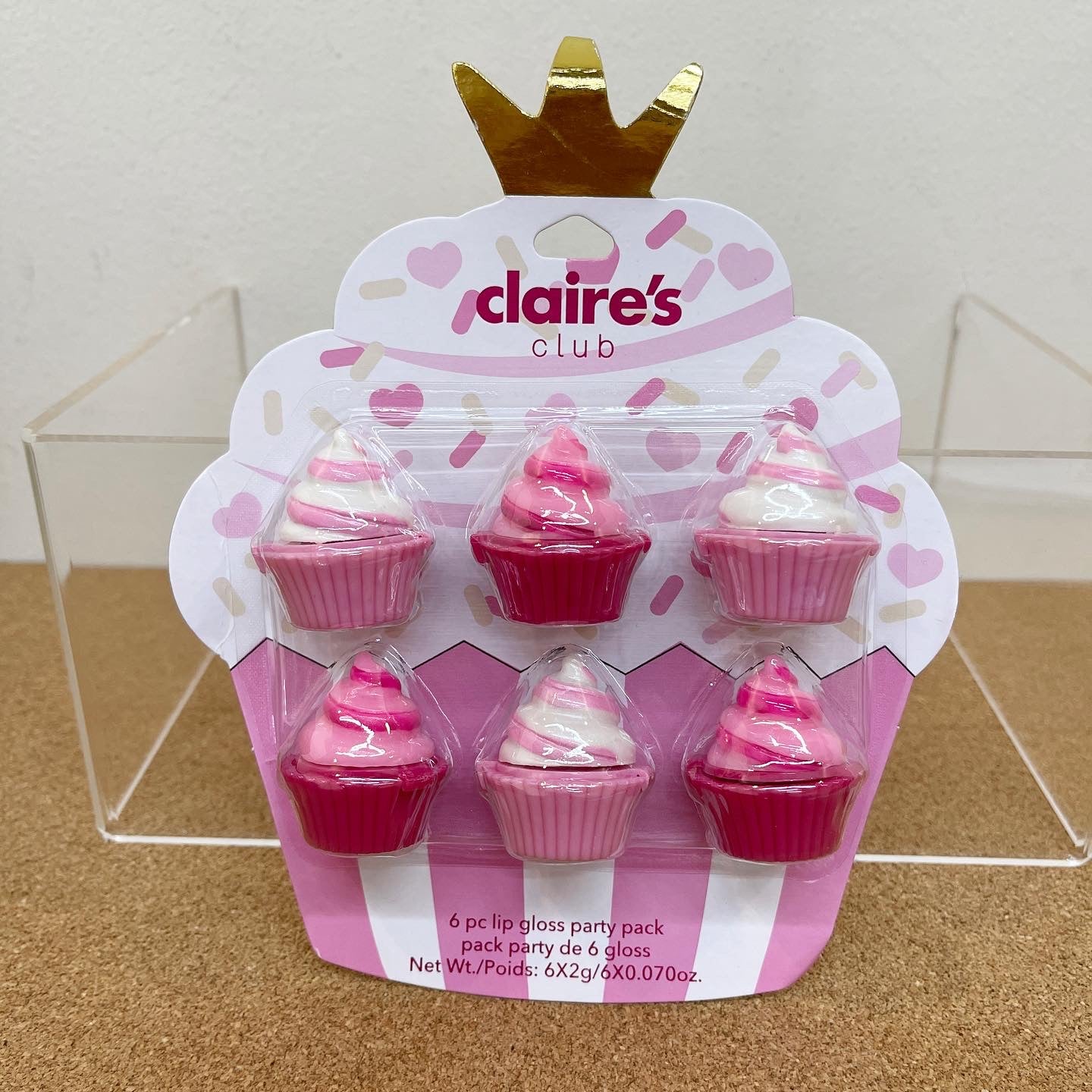 Claire’s Club Birthday Cupcake Lip Gloss Party Pack