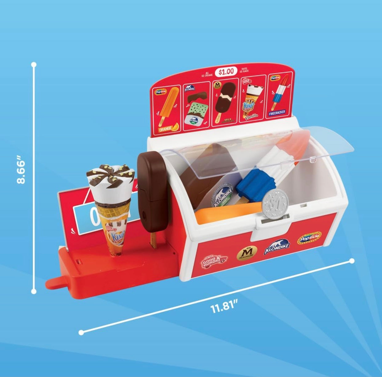 Casdon Pretend Ice Cream Freezer Toddler Playset