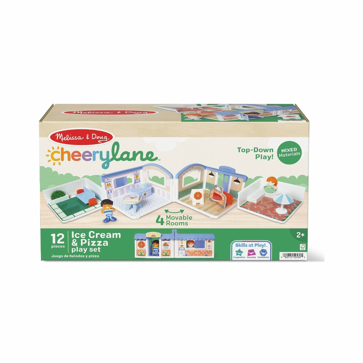 Melissa & Doug Cheery Lane Ice Cream & Pizza Modular Play House Playset