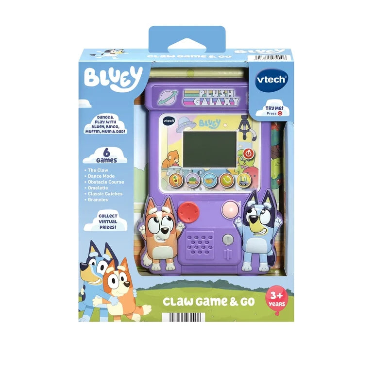 Vtech Bluey Claw Game & Go Electronic Learning Systems for Toddler
