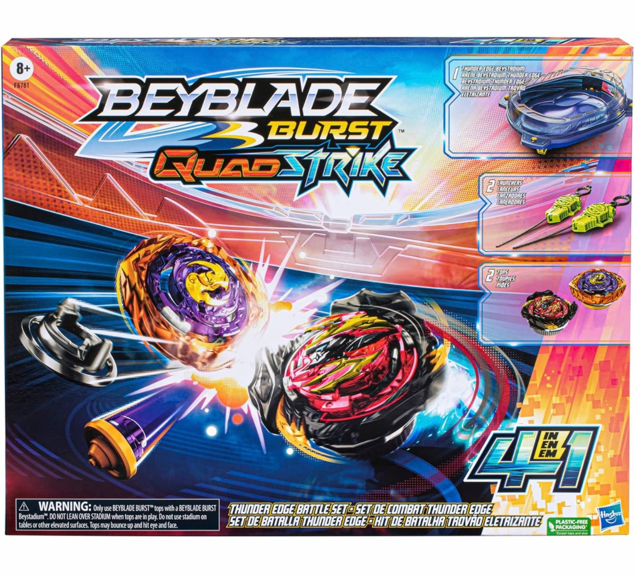 Beyblade Burst Quad Strike Thunder Edge Battle Set