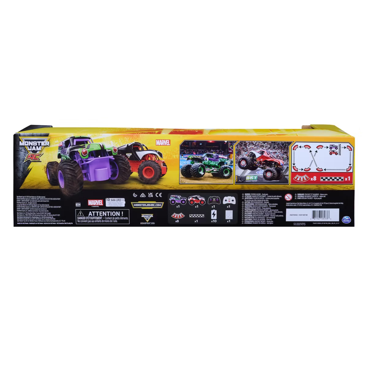 Monster Jam Racing Rivals Grave Digger VS. The Amazing Spiderman RC