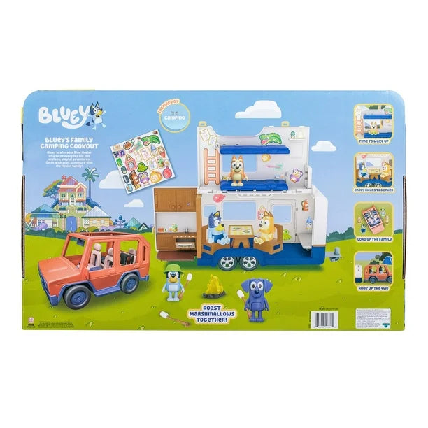 Bluey Family Camping CookOut Playset