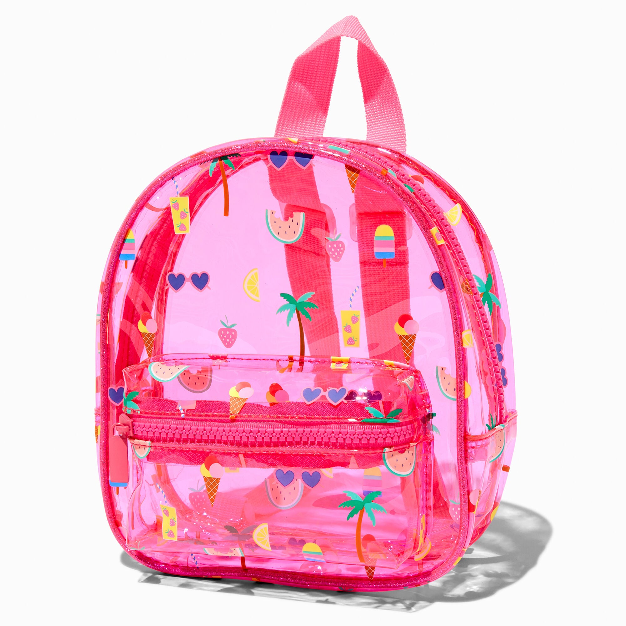 claire's mini backpack Claire's Summertime Icons Translucent Backpack