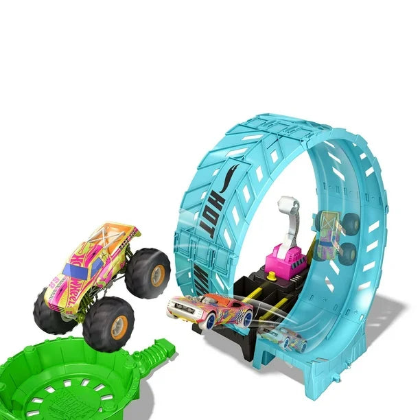 Hotwheels Monster Truck Glow in the Dark Epic Loop Challenge Playset