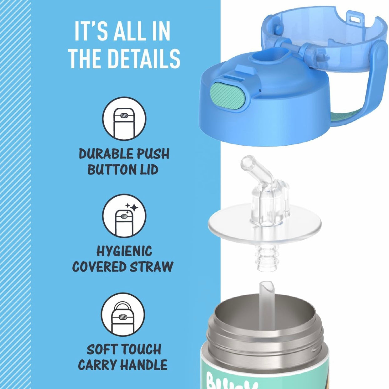 Thermos Funtainer 12oz Water Bottle - Bluey
