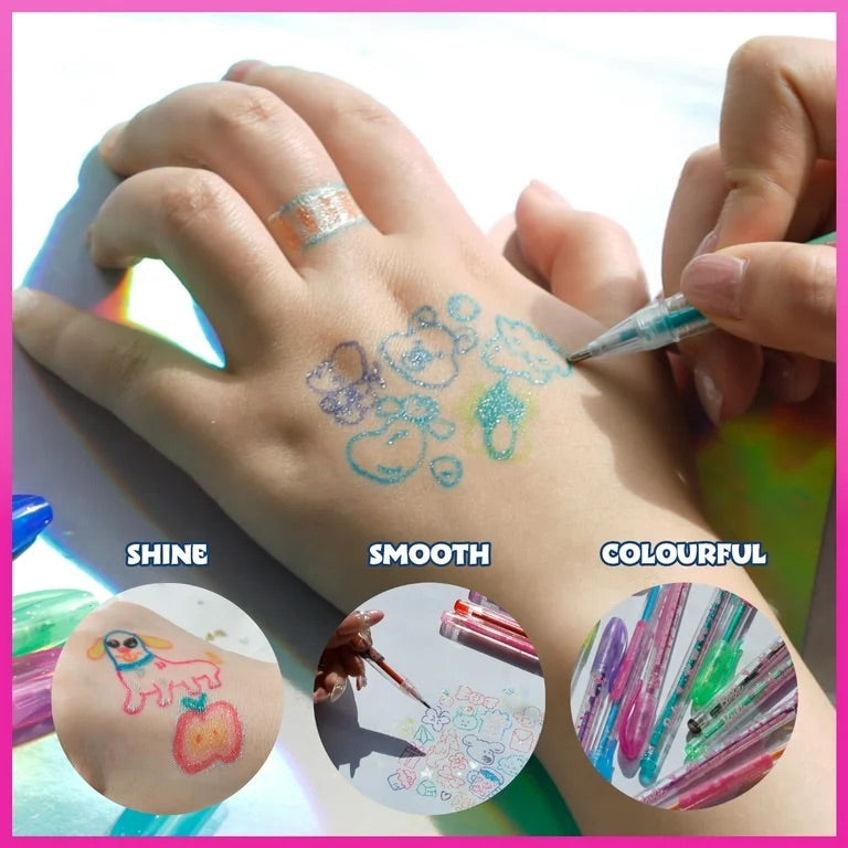 Townley Girl Barbie Glitter Pen Body Art Set