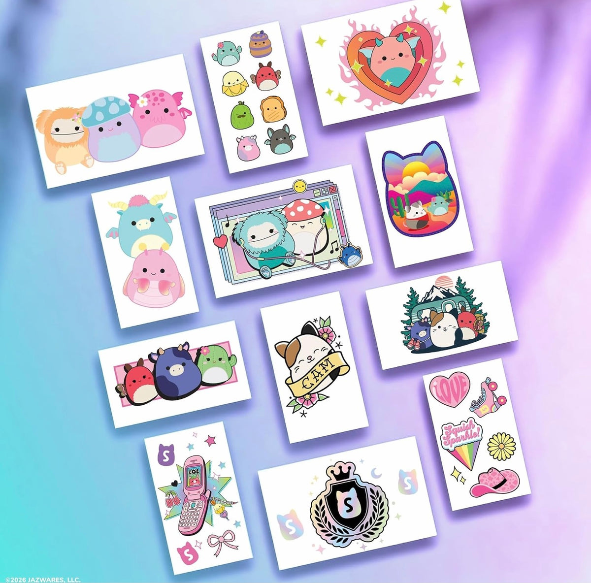 Slimygloop Tattoozee Squishmallows Tattoo Transfer Slime Kit
