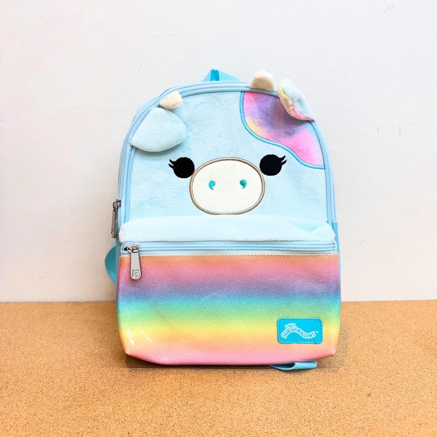 Squishmallows Kids Cow Mini Backpack 11”