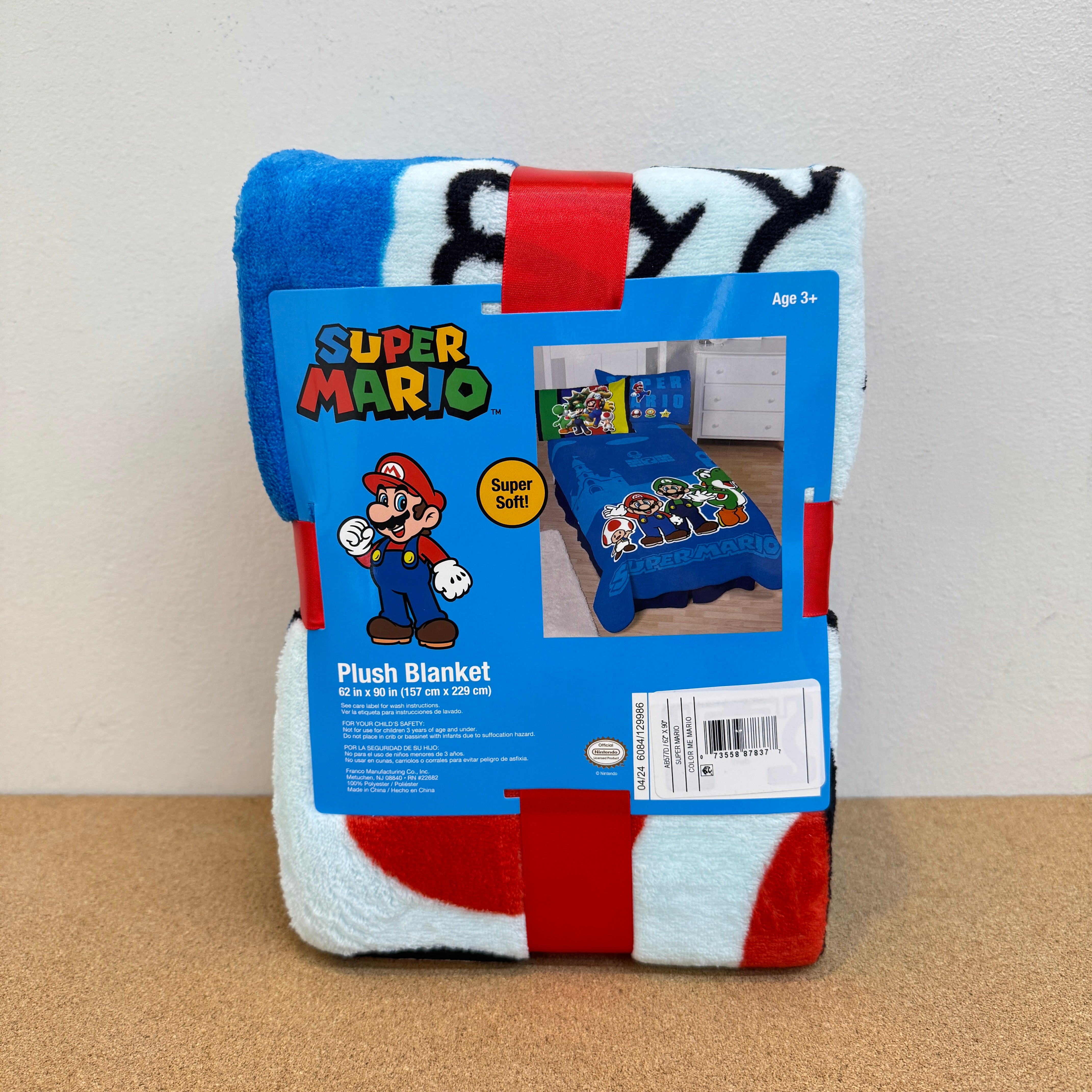 Super Mario Twin Blanket 62x90Inch