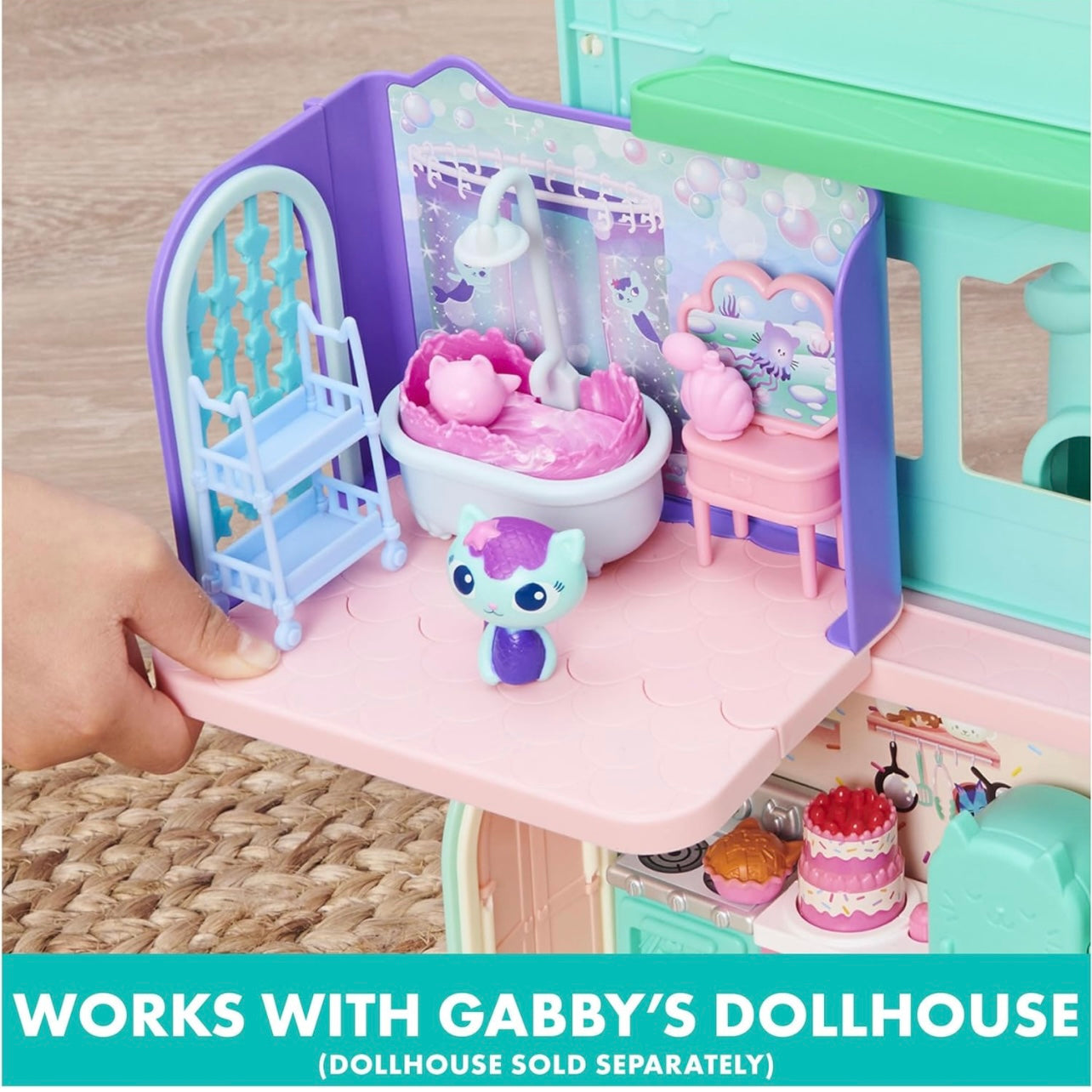 Gabby’s Dollhouse Mercat Primp & Pamper Bathroom