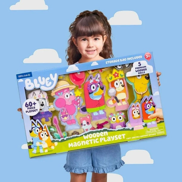 Bluey Wooden Magnetic Playset
