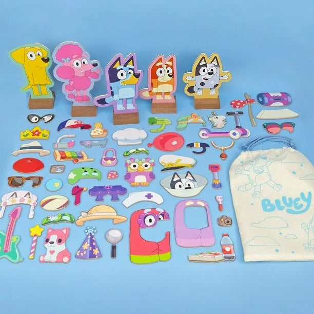 Bluey Wooden Magnetic Playset