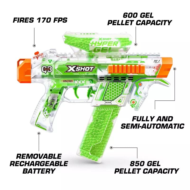 X-Shot Hyper Gel Glow In The Dark Trace Fire Blaster