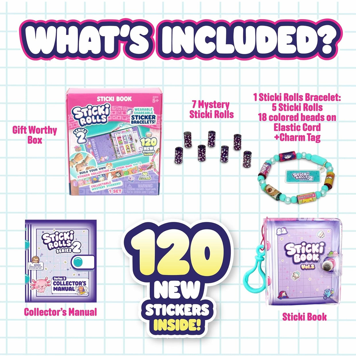 Sticki Rolls Series 2 Sticki Book Sticker Bracelet