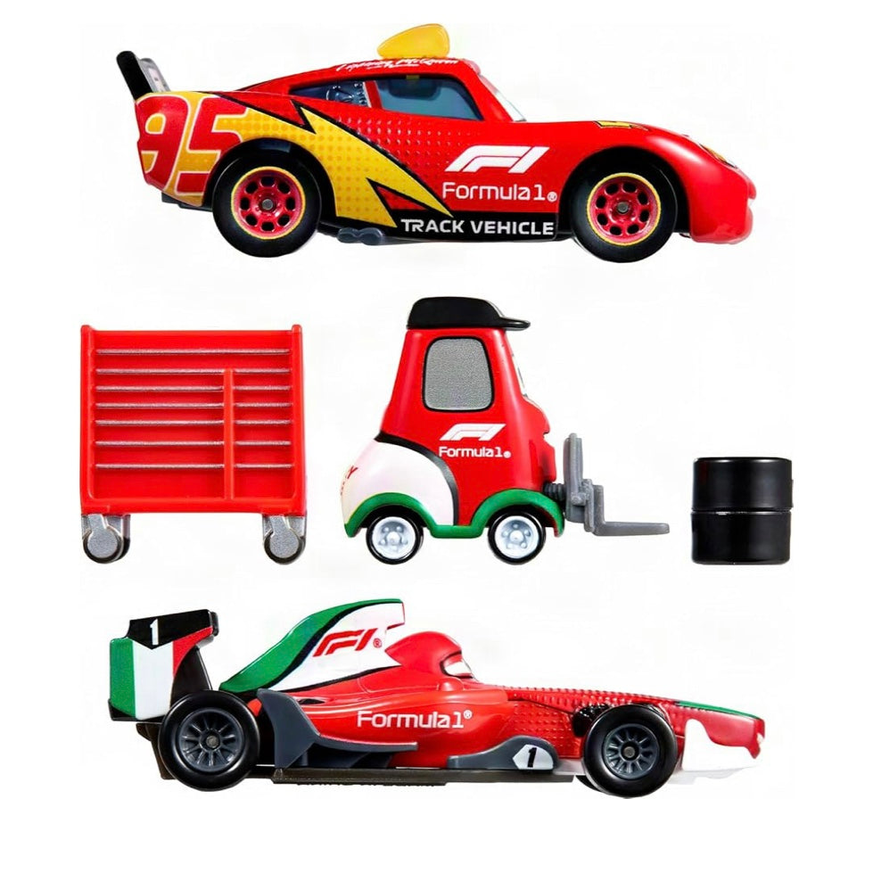Mattel Disney and Pixar Cars Formula 1 Multipack with 3 Toy Cars