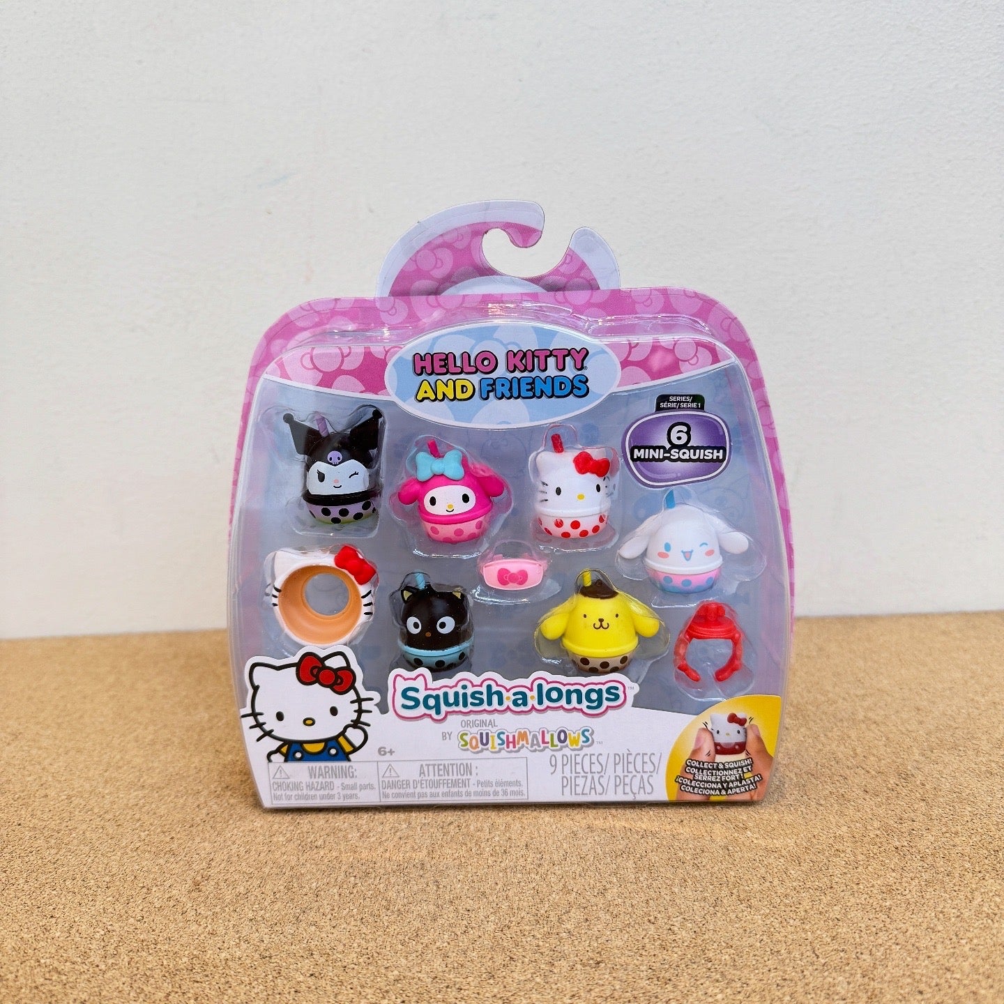 Squish-A-Longs by Squishmallows Hello Kitty and Friends Boba Mini Squish 6Pack