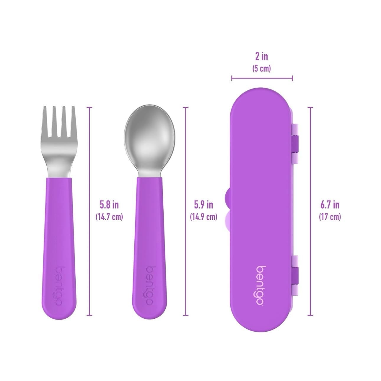 Bentgo Kids Stainless Steel Utensil Set- Purple