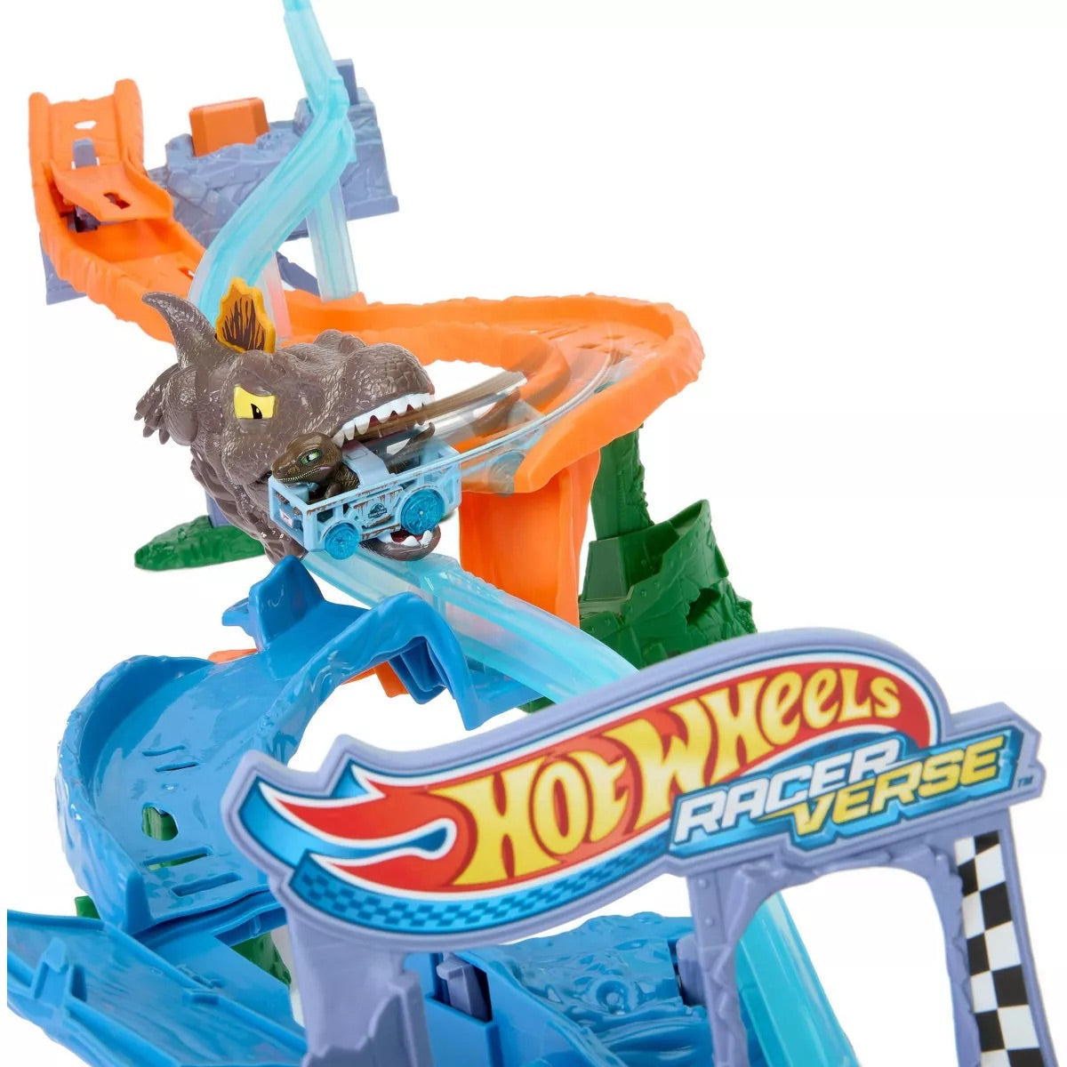 Jurassic World Hotwheels Racerverse Rebirth Crash & Splash Track Set