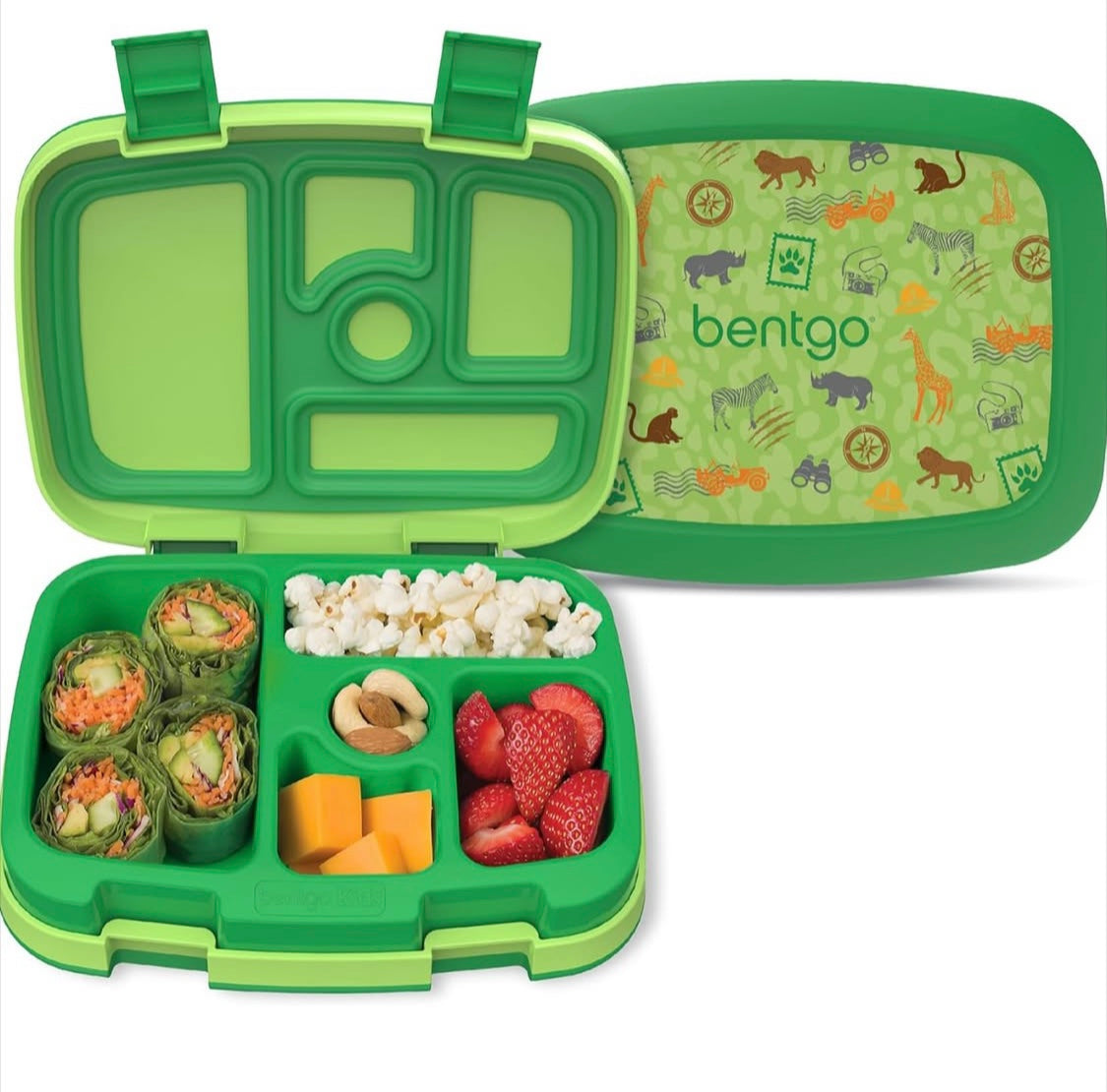 Bentgo Kids Durable & Leak Proof Lunchbox - Safari