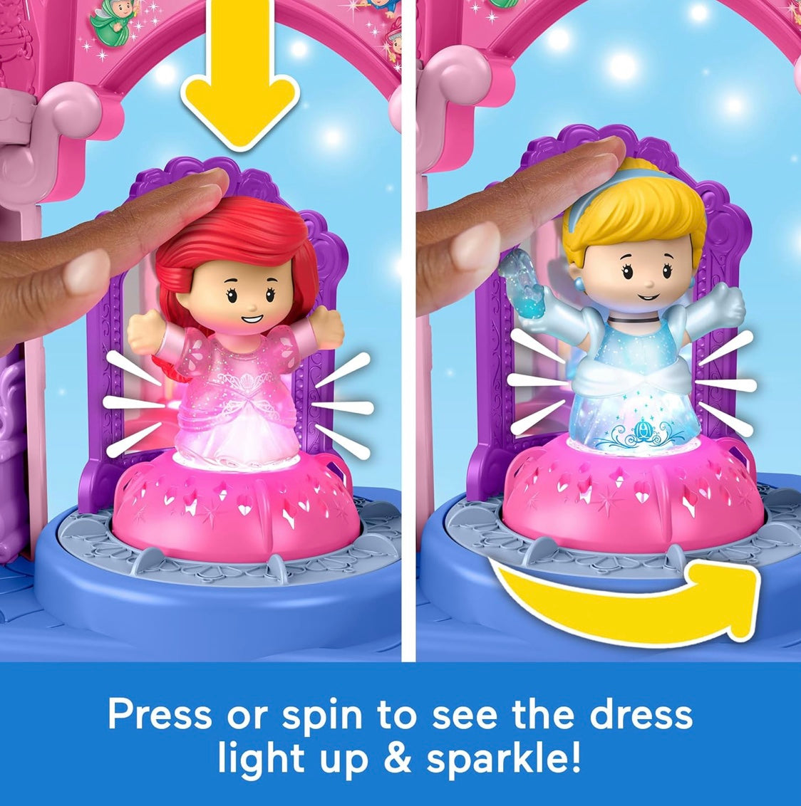 Fisher Price Little People Disney Princess Shimmer & Glow Dress Shop Playset