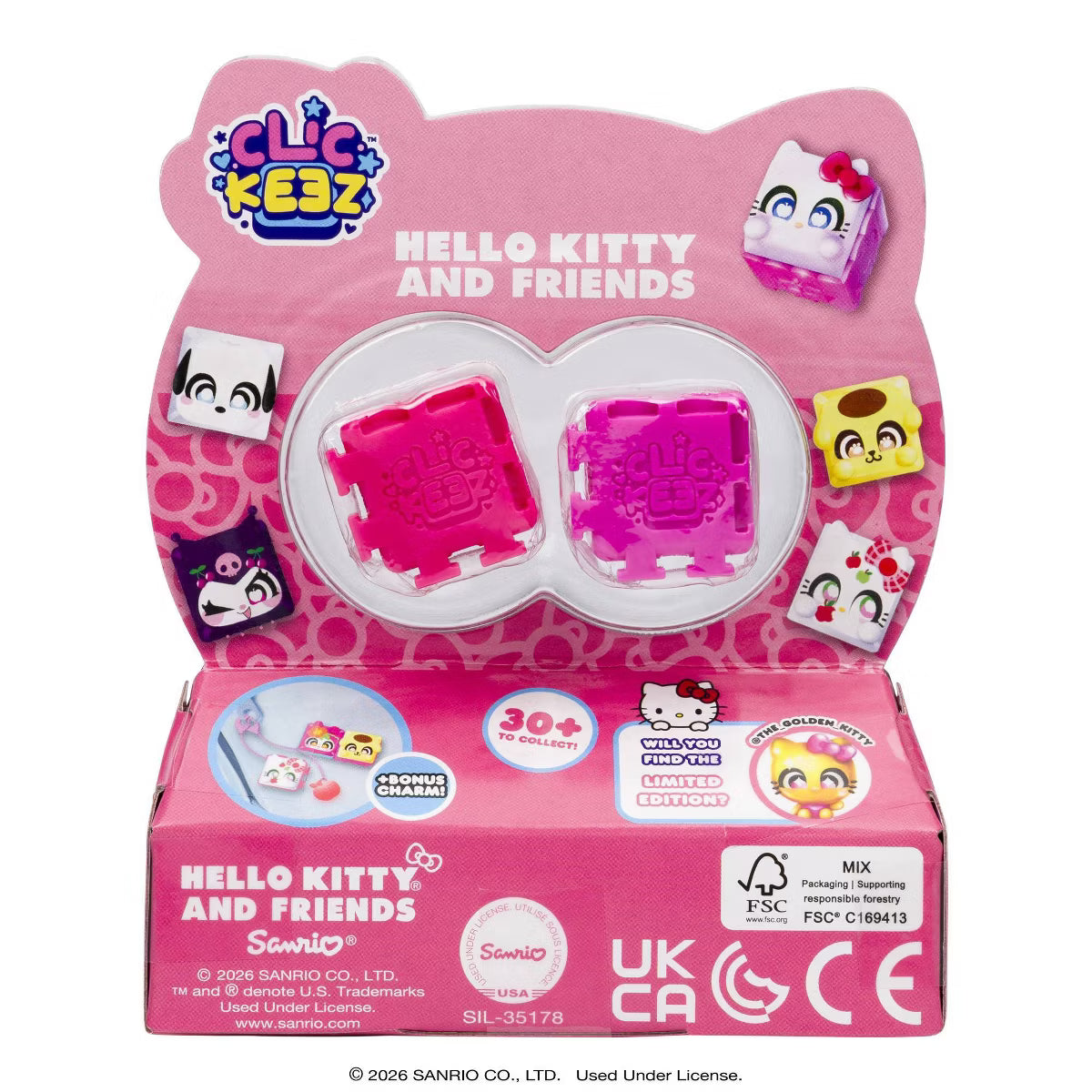 Clickeez Hello Kitty and Friends 3pack Fidget Toy