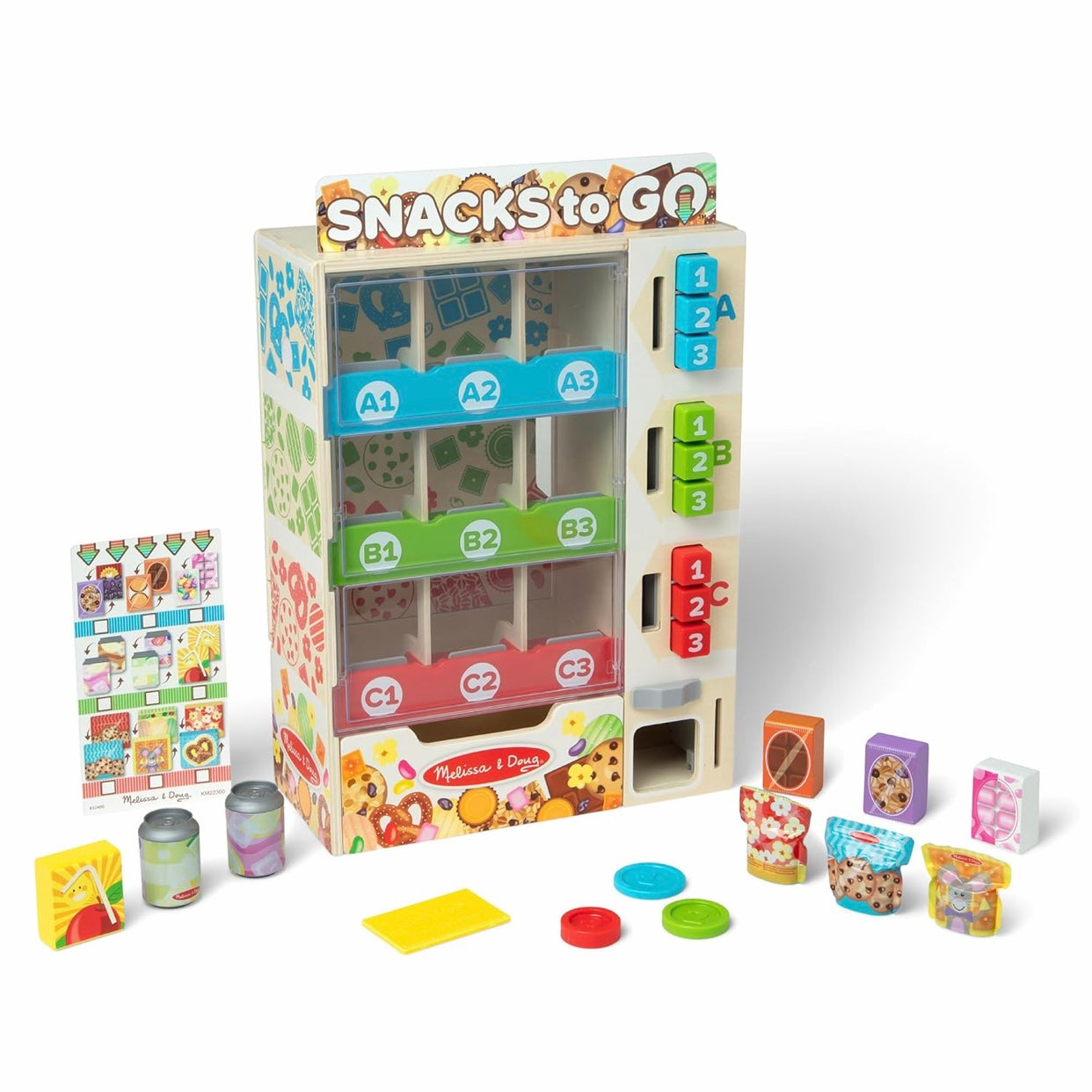 Melissa & Doug Sort-Stock-Select Wooden Vending Machine Playset
