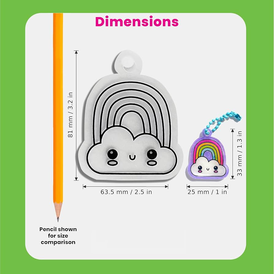 Ooly DIY Shrink Art Charms Kit - Cute Crew