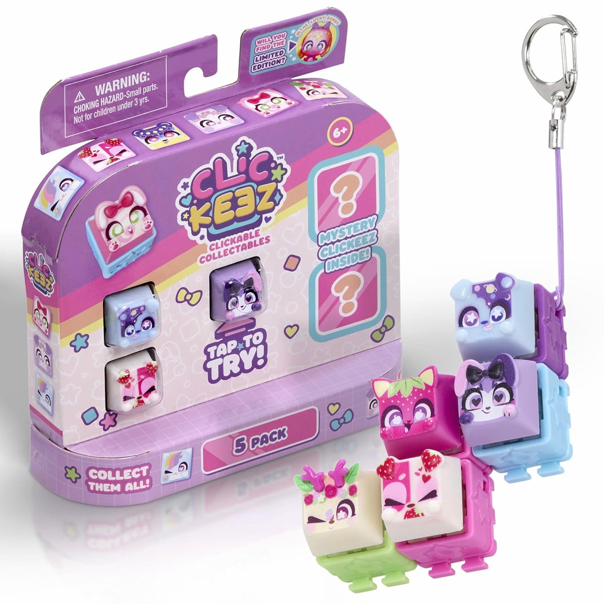 Clickeez Clickable Collectables 5Pack