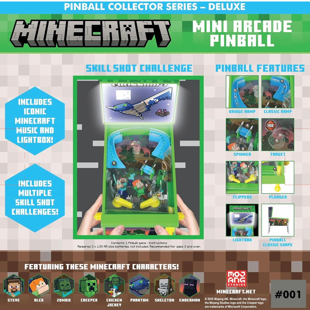Minecraft Mini Arcade Pinball Deluxe Collector Series