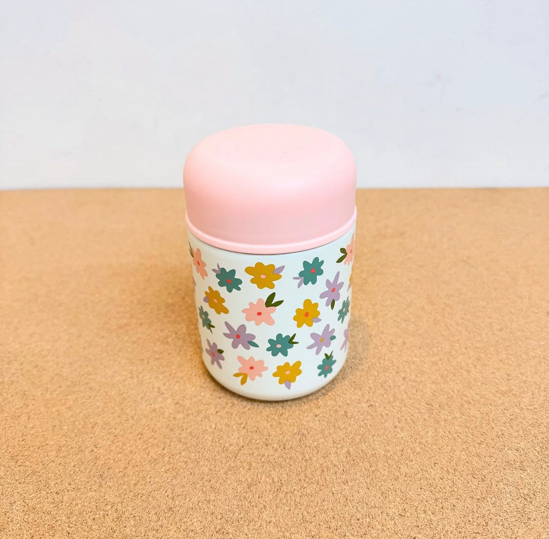 Pillowfort Kids 10oz Double Wall Vacuum Stainless Steel Food Jar with Spoon - Pink