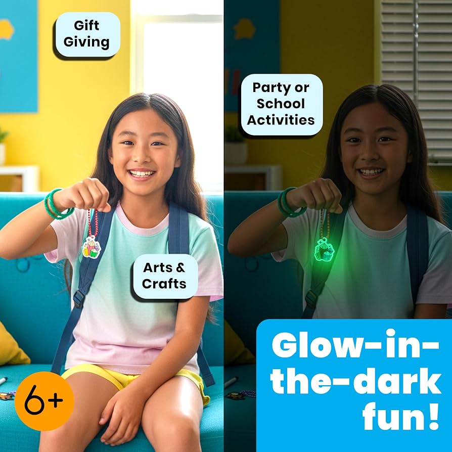 Ooly DIY Shrink Art Charms Kit - Glow Buddies