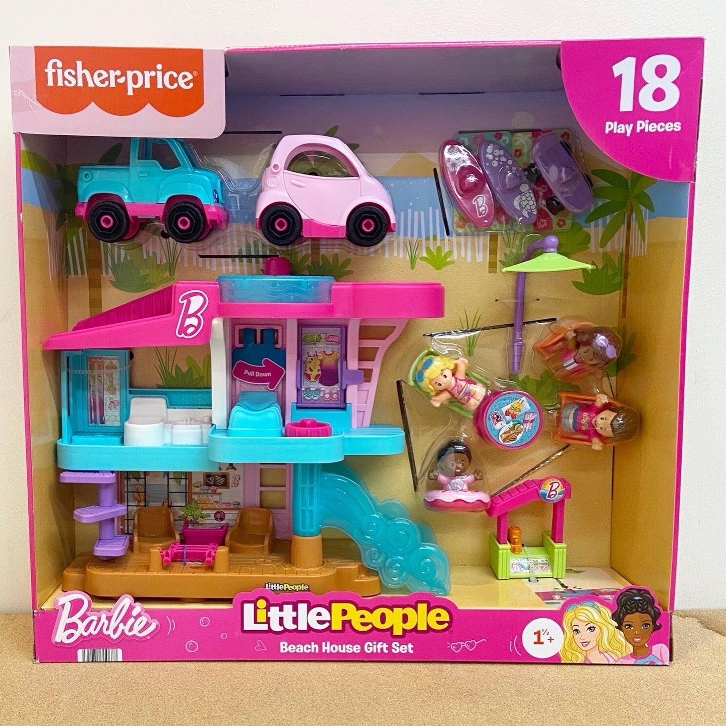 Fisher Price Little People Barbie Beach House Gift Set