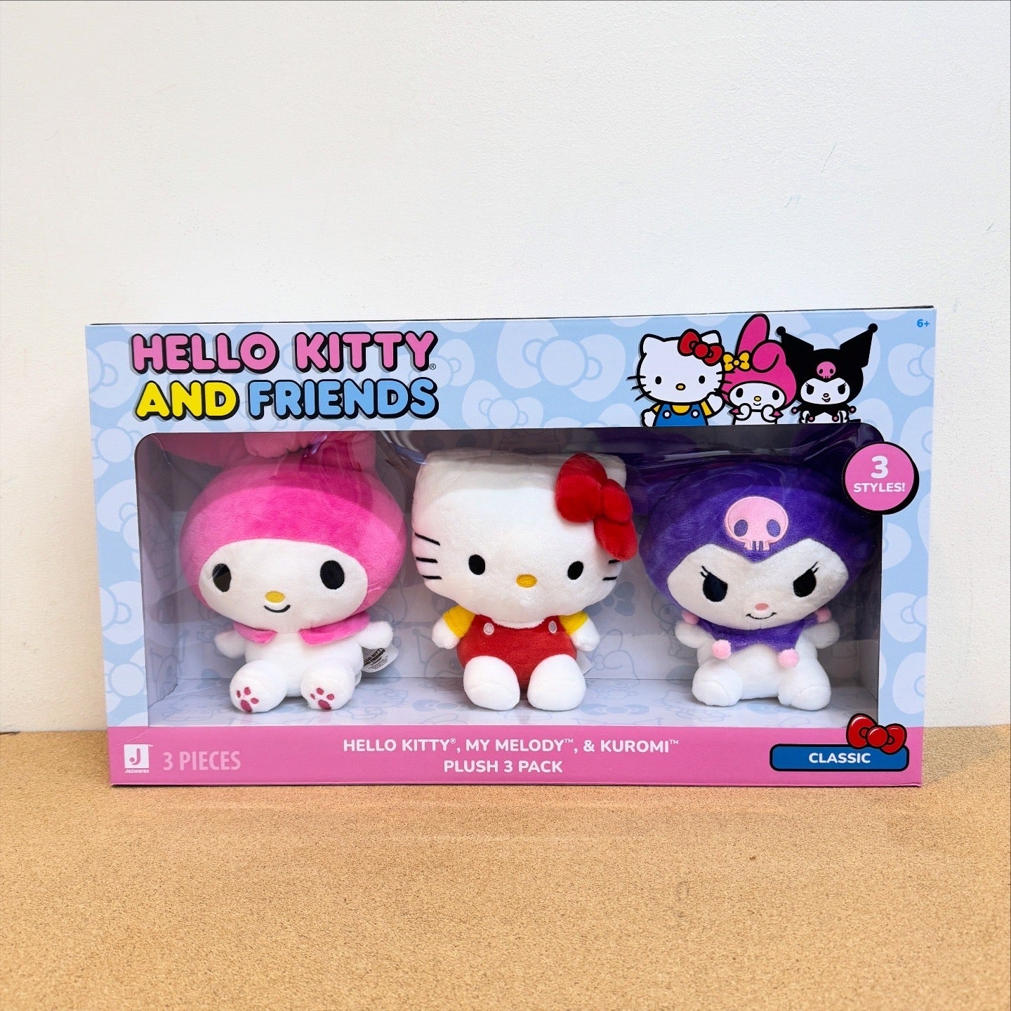 Hello Kitty and Friends Classic Plush 3PK 8IN”