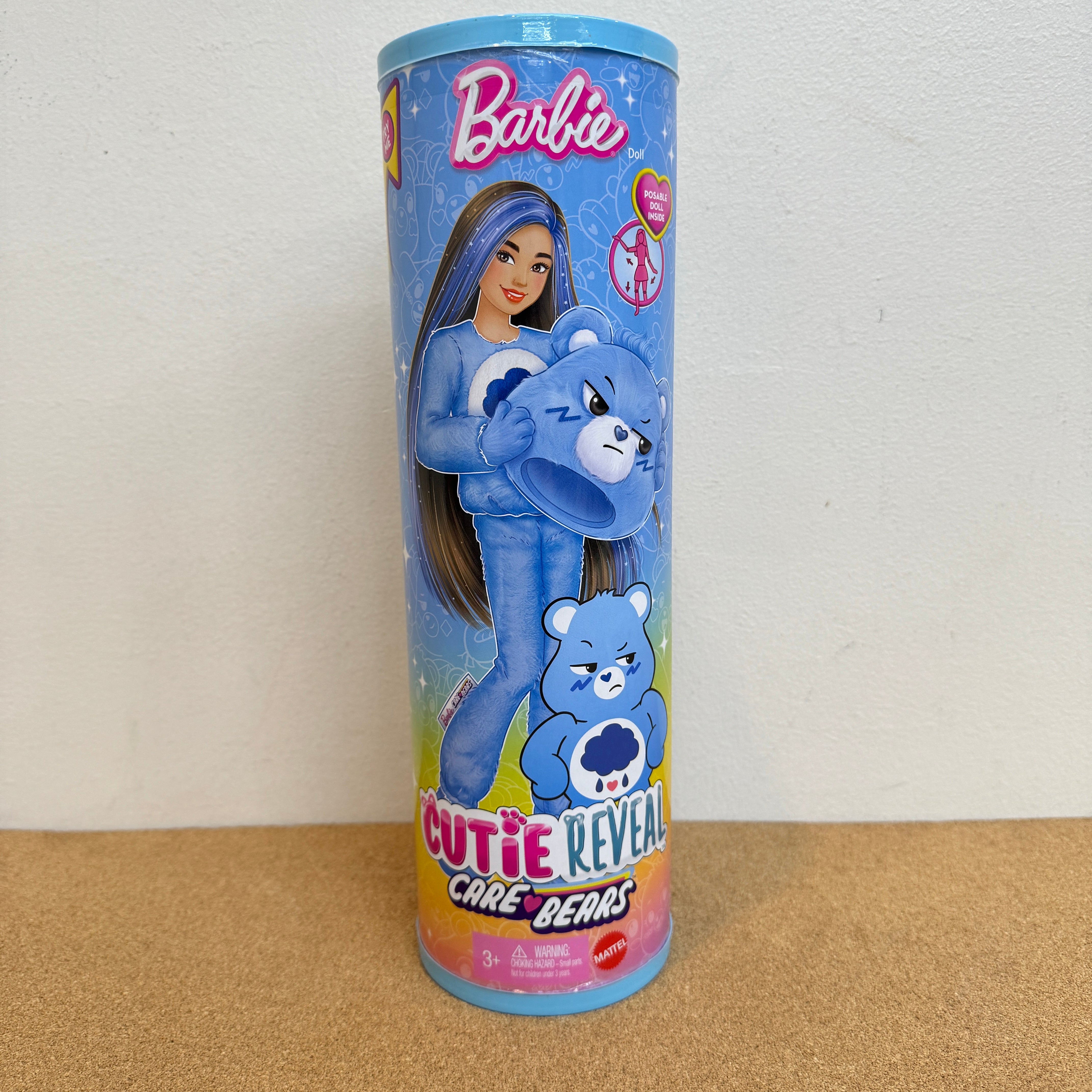 Barbie Cutie Reveal Care Bears Series Fashion Doll with Grumpy Bear Costume