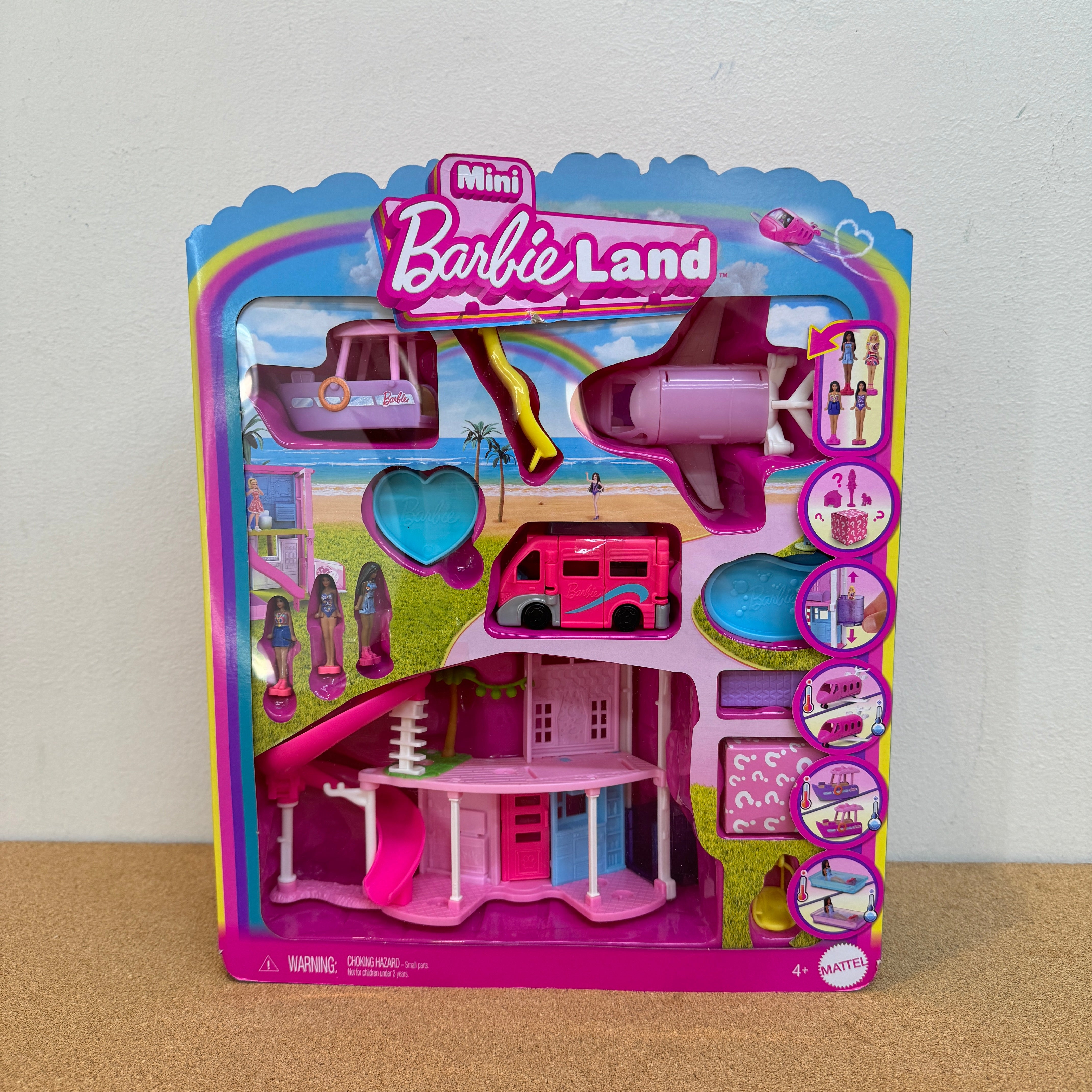 Barbie Mini Barbieland Dreamhouse & 3 Toy Vehicle Set